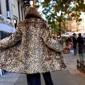 NWT ZARA FAUX FUR ANIMAL PRINT COAT Leopard Tiger
